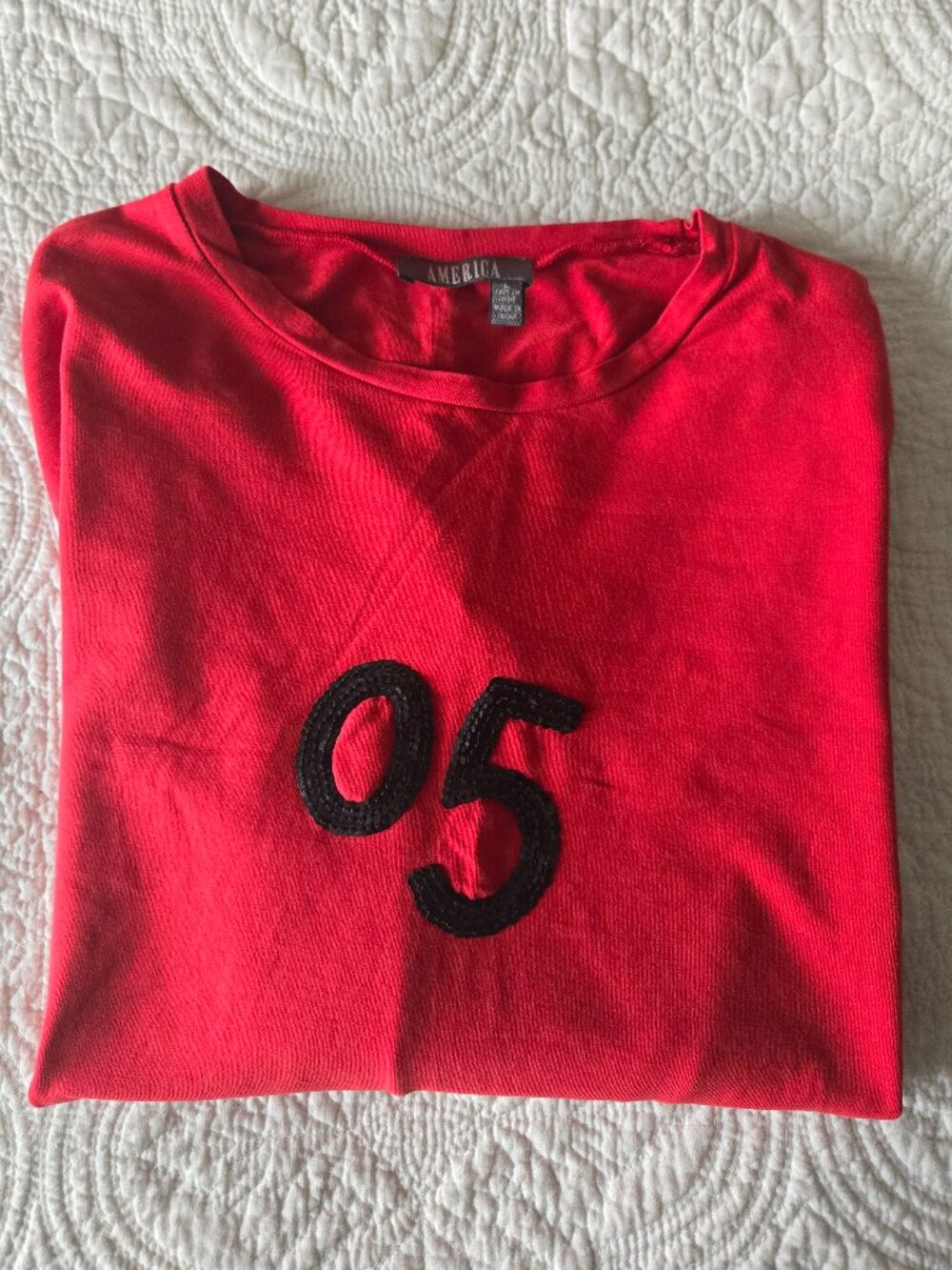 Red "05" Large Sequined T-Shirt!